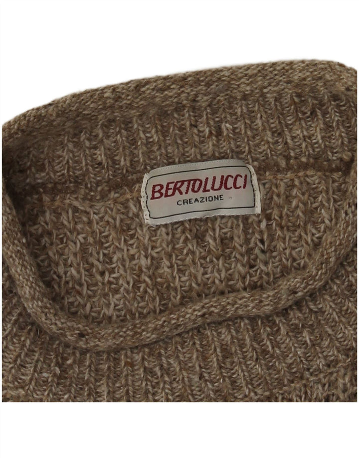 BERTO LUCCI Maglione maglione girocollo da uomo XL a righe grigie