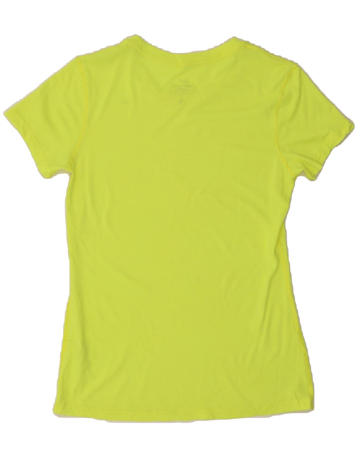 NIKE Womens Dri Fit T-Shirt Top UK 10 Small Yellow Polyester Vintage Nike and Second-Hand Nike from Messina Hembry 