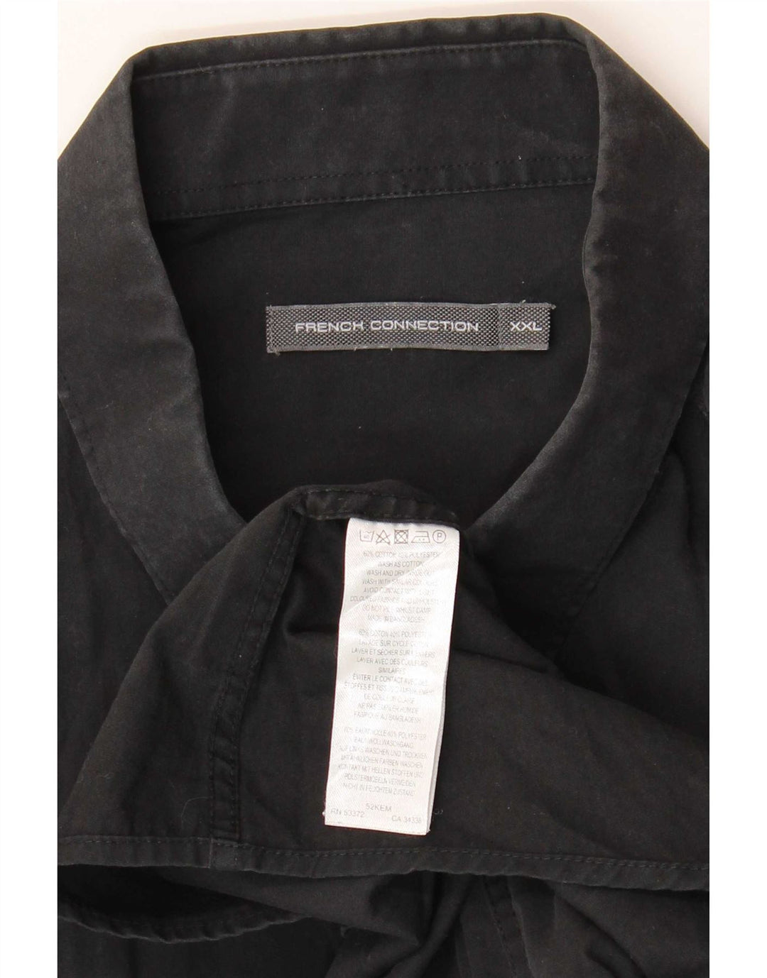 Camicia da uomo French Connection 2XL cotone nero