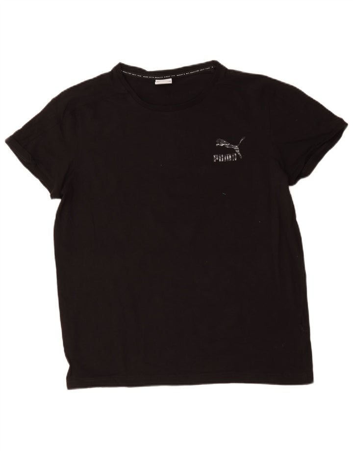 T-shirt da uomo Puma Top Large in cotone nero