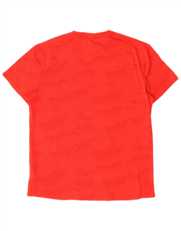 T-shirt Reebok da uomo Top in poliestere mimetico rosso medio