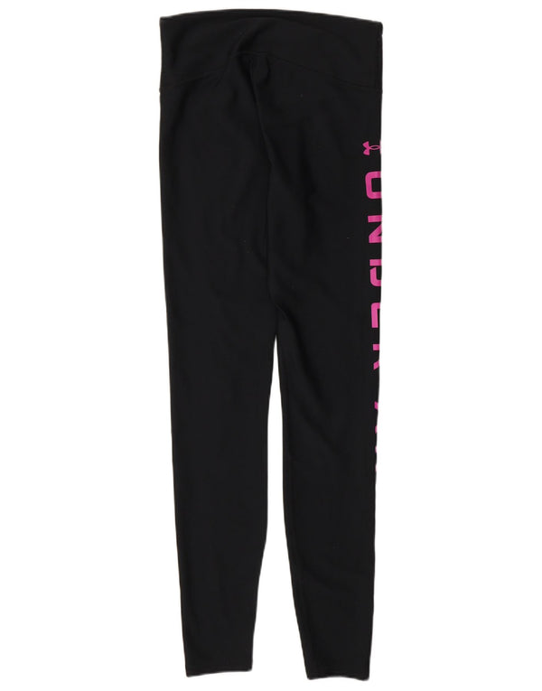 Leggings grafici da donna Under Armour Heat Gear UK 10 piccoli poliestere nero
