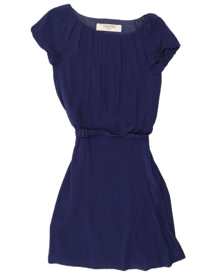 VALENTINO Abito A-Line da Donna IT 42 Medio Blu Navy Seta