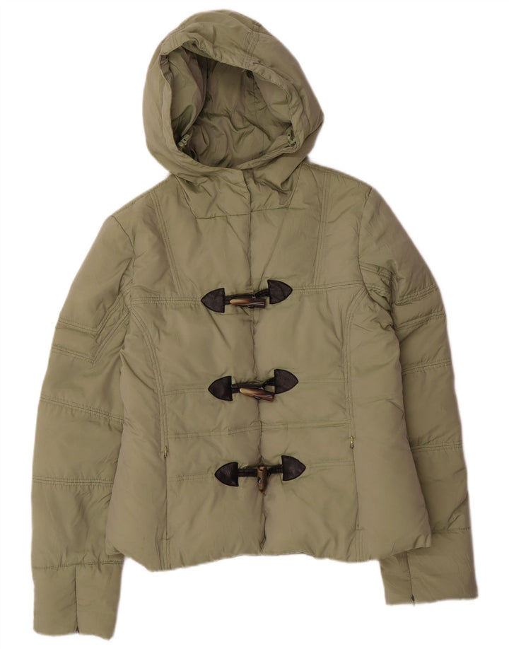 Giacca imbottita con cappuccio da donna Maui and Sons UK 16 Large Khaki Poliammide
