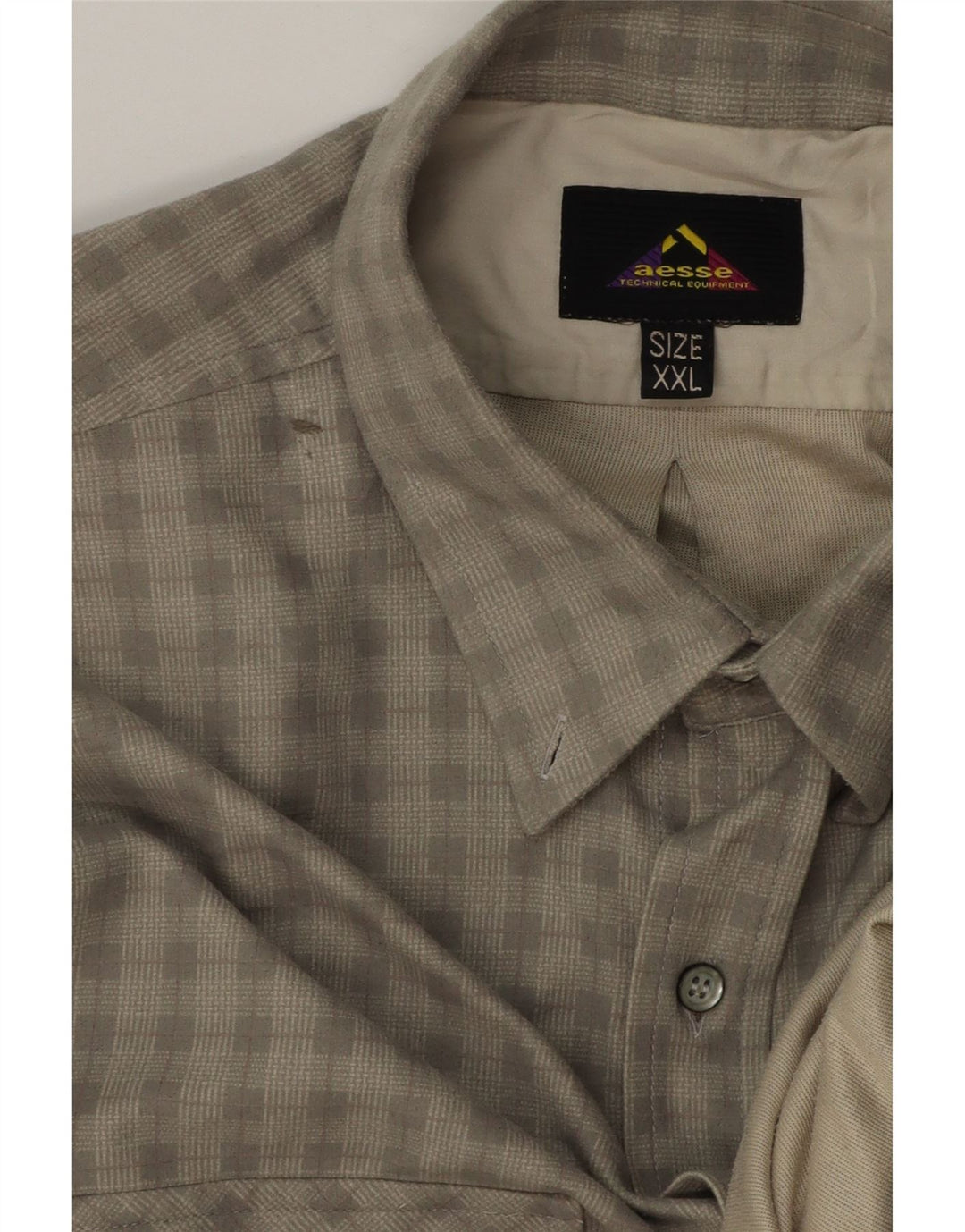 Camicia da uomo Aesse 2XL a quadretti grigi