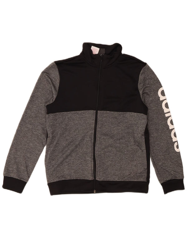 Giacca da ginnastica grafica da ragazzo Adidas 13-14 anni Colorblock nera