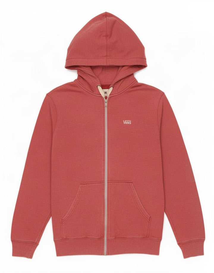 Felpa con cappuccio e zip da uomo Vans XS Rossa