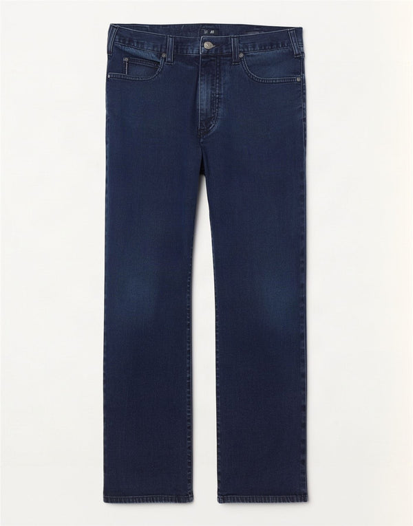Jeans dritti da uomo vestibilità regolare Armani W36 L28 cotone blu