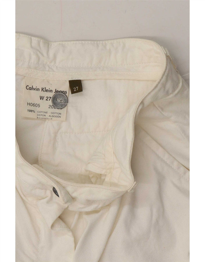 Pantaloncini chino da donna Calvin Klein W27 piccoli in cotone bianco