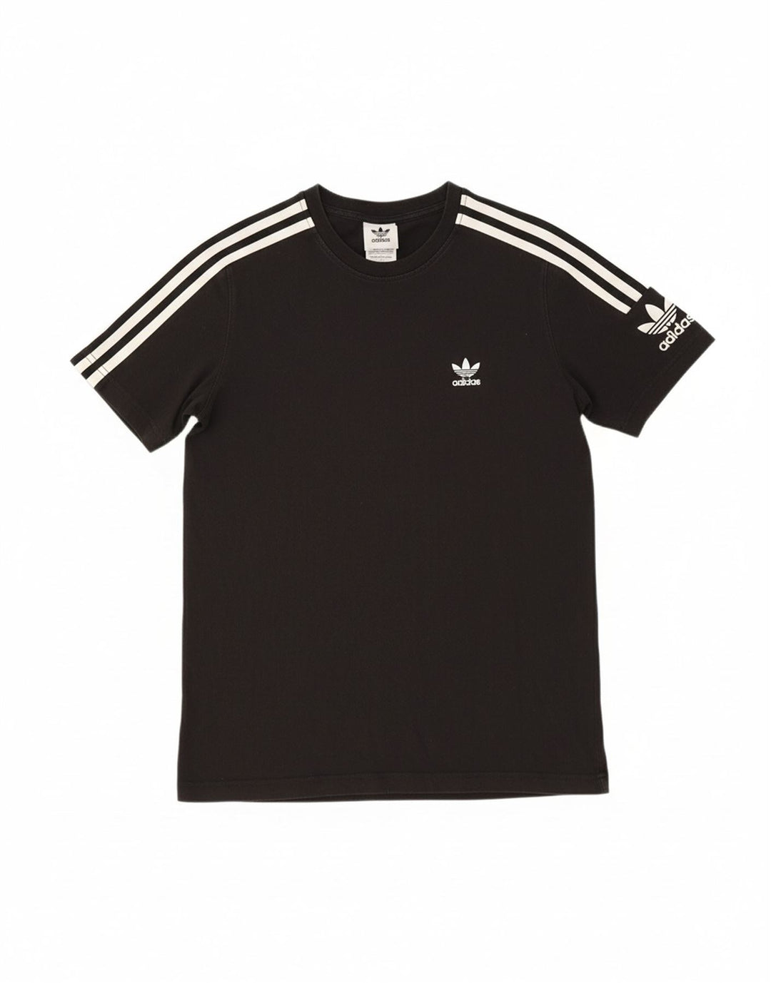 ADIDAS Mens Graphic T-Shirt Top Small Black Cotton