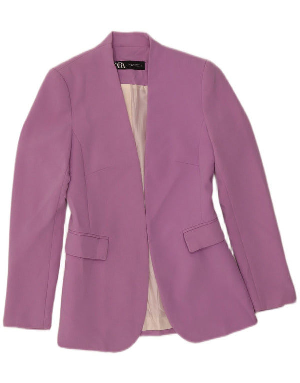 Giacca blazer aperta da donna Zara UK 6 XS poliestere viola