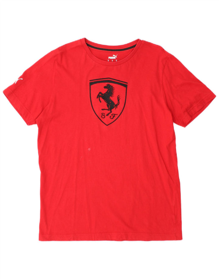 Puma Uomo Ferrari T-shirt grafica Top Rosso medio