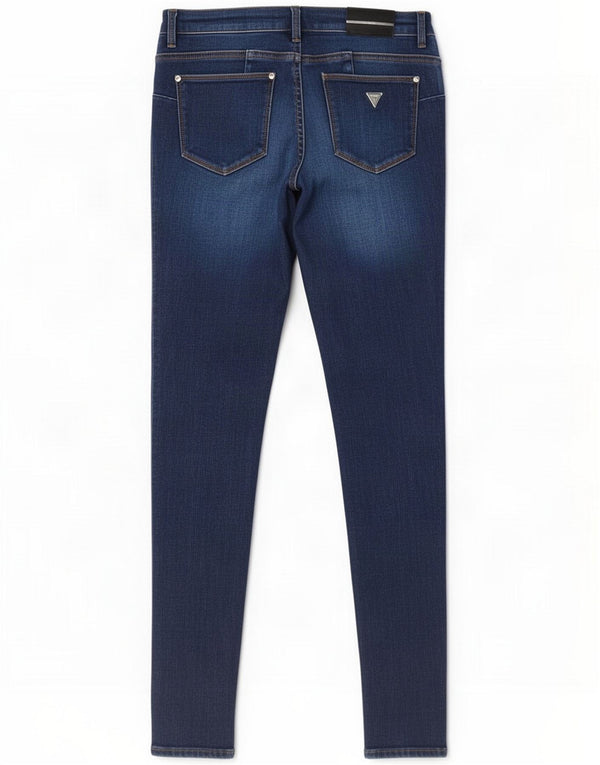 Jeans Guess Curve X a vita media skinny da donna W28 L29 Blu Cotone