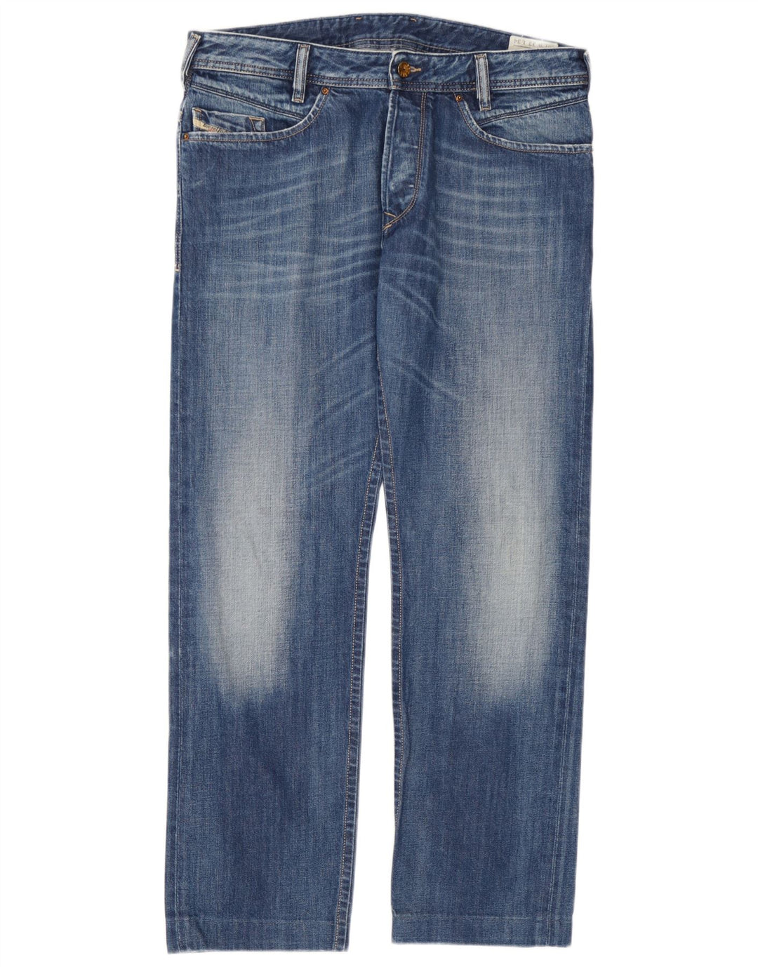 Jeans dritti da uomo Diesel Poiak W33 L30 in cotone blu