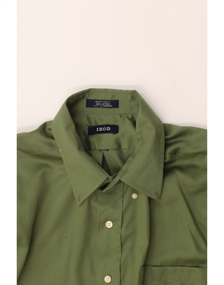 IZOD Mens Easy Care Shirt XL Green Cotton Vintage Izod and Second-Hand Izod from Messina Hembry 