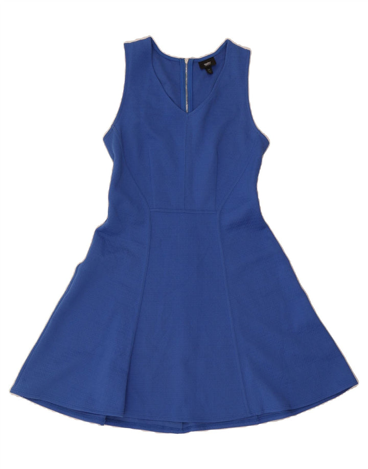 MOSSIMO Womens Sleeveless A-Line Dress UK 12 Medium Blue Polyester Vintage Mossimo and Second-Hand Mossimo from Messina Hembry 