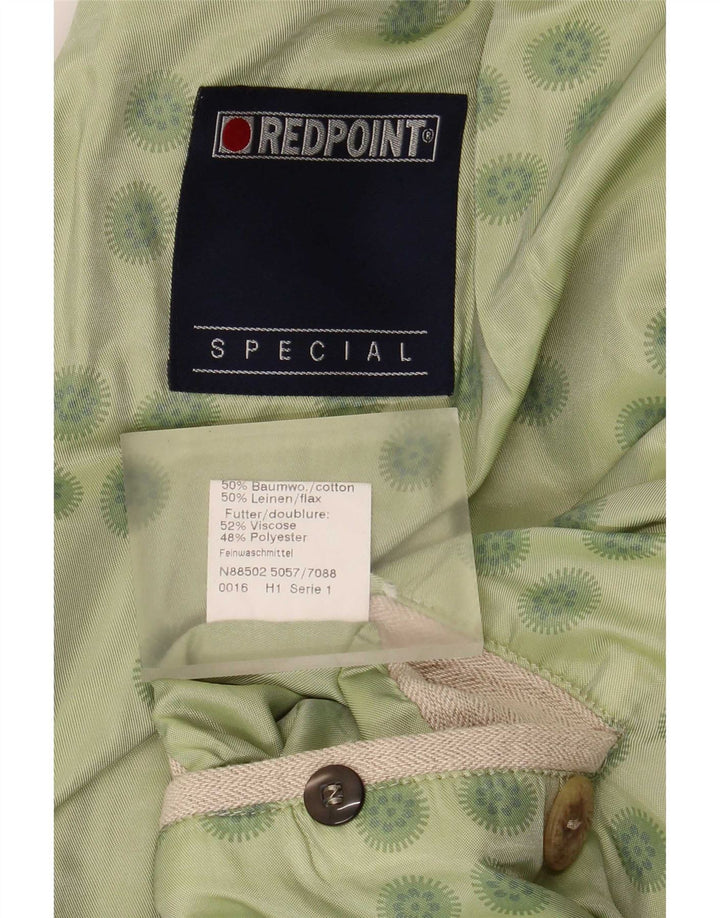 Giacca blazer da uomo a 3 bottoni Redpoint IT 48 Cotone a spina di pesce beige medio