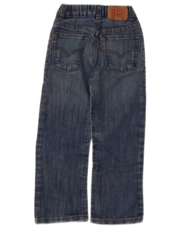 Levi's Boys 514 Straight Jeans 5-6 anni W20 L18 Blu Cotone