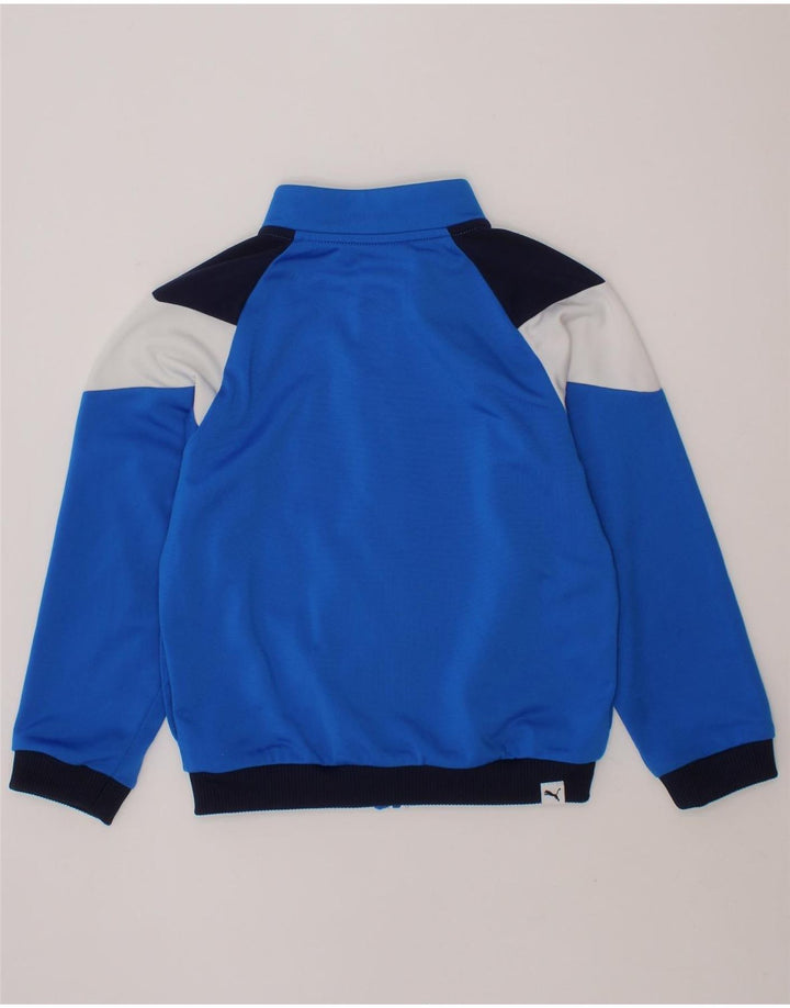 PUMA Boys Graphic Tracksuit Top Jacket 2-3 Years Blue Colourblock Vintage Puma and Second-Hand Puma from Messina Hembry 