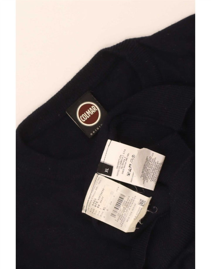 Maglione maglione girocollo da uomo Colmar XL blu navy in poliammide