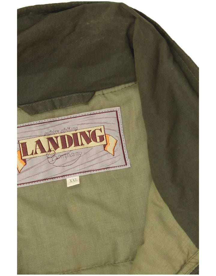 Gilet pratico da uomo vintage UK 44 2XL Poliestere kaki