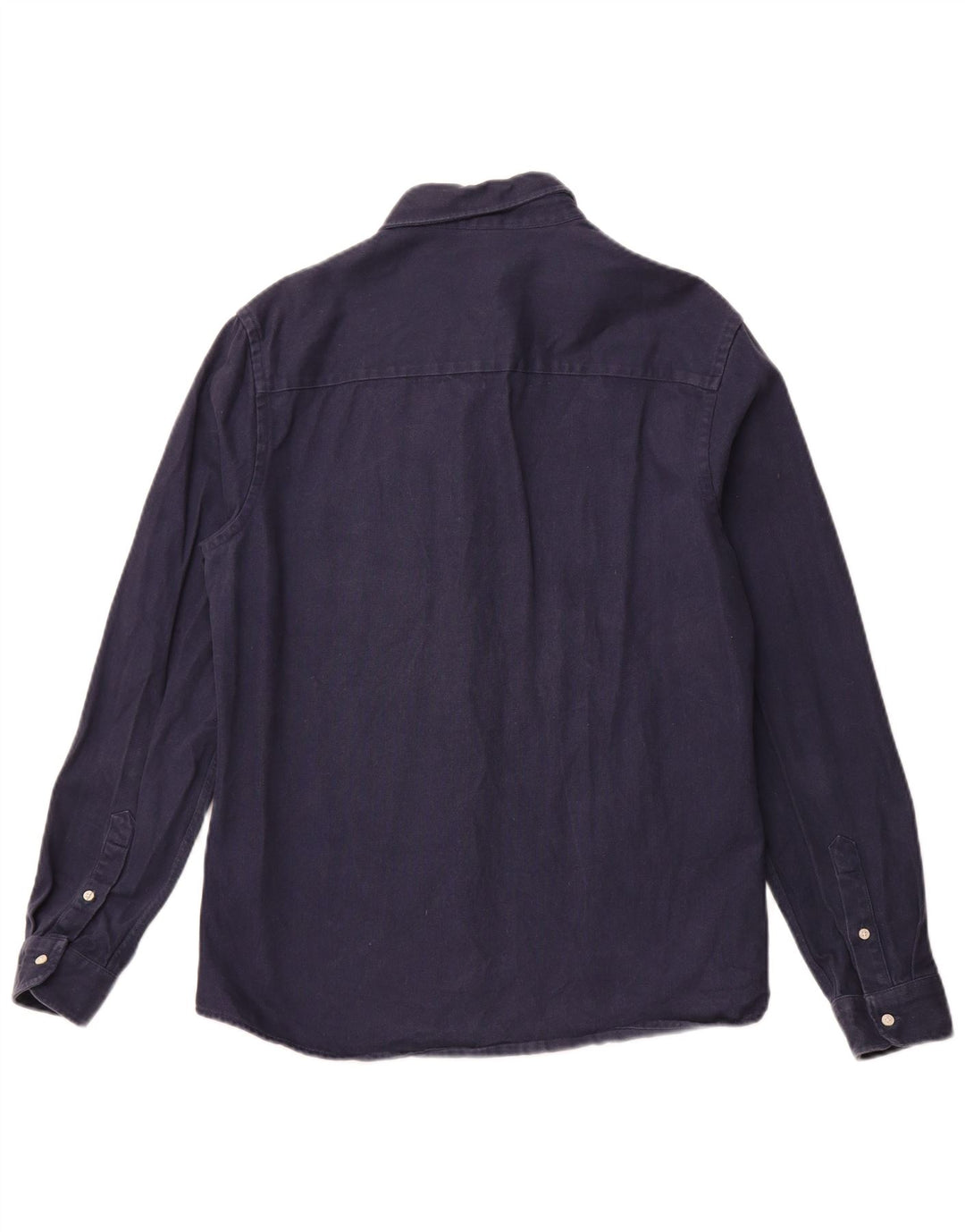 Camicia ZARA da uomo in flanella di cotone medio blu navy