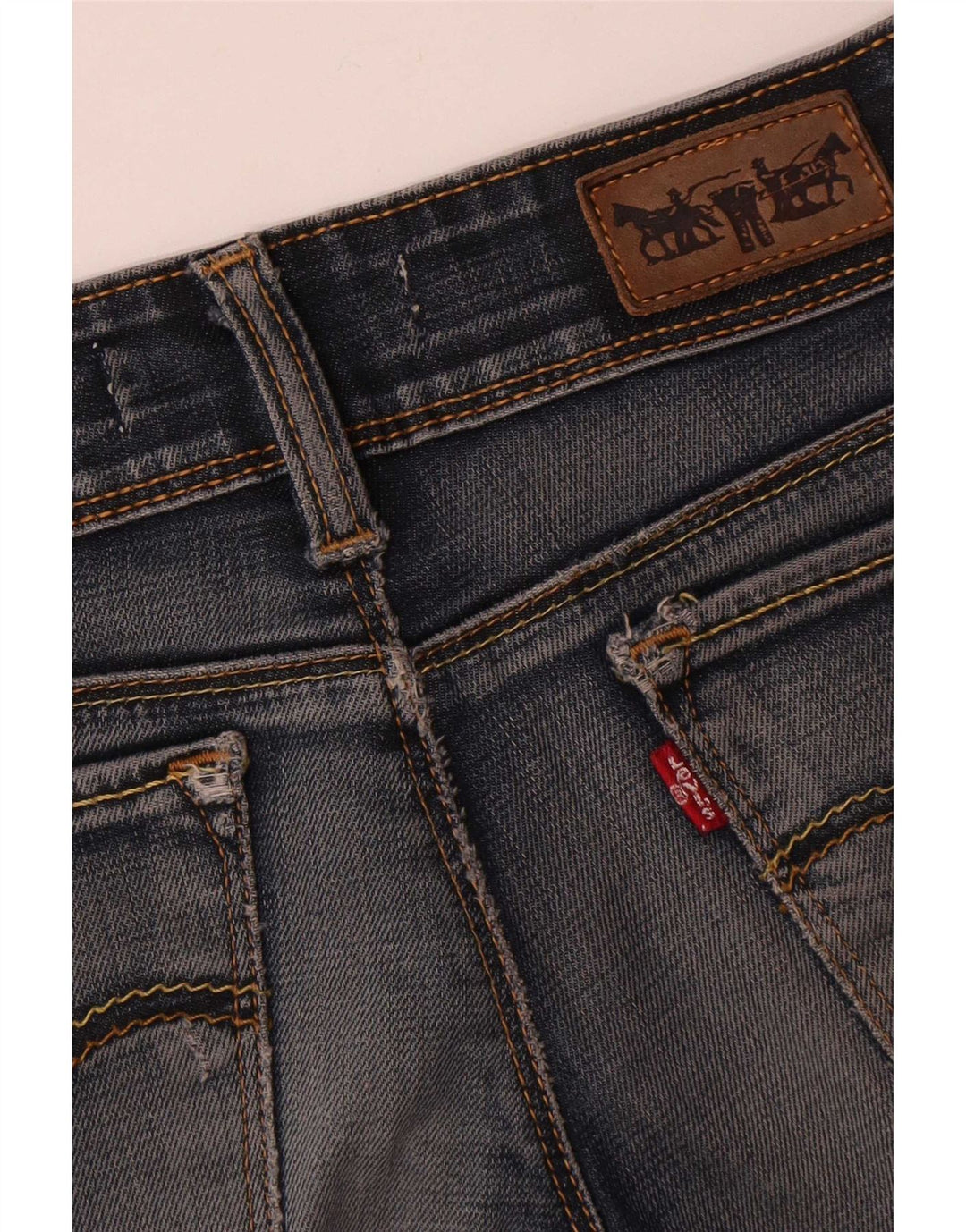 Levi's Donna 571 Jeans Super Low Slim W28 L34 Cotone Blu