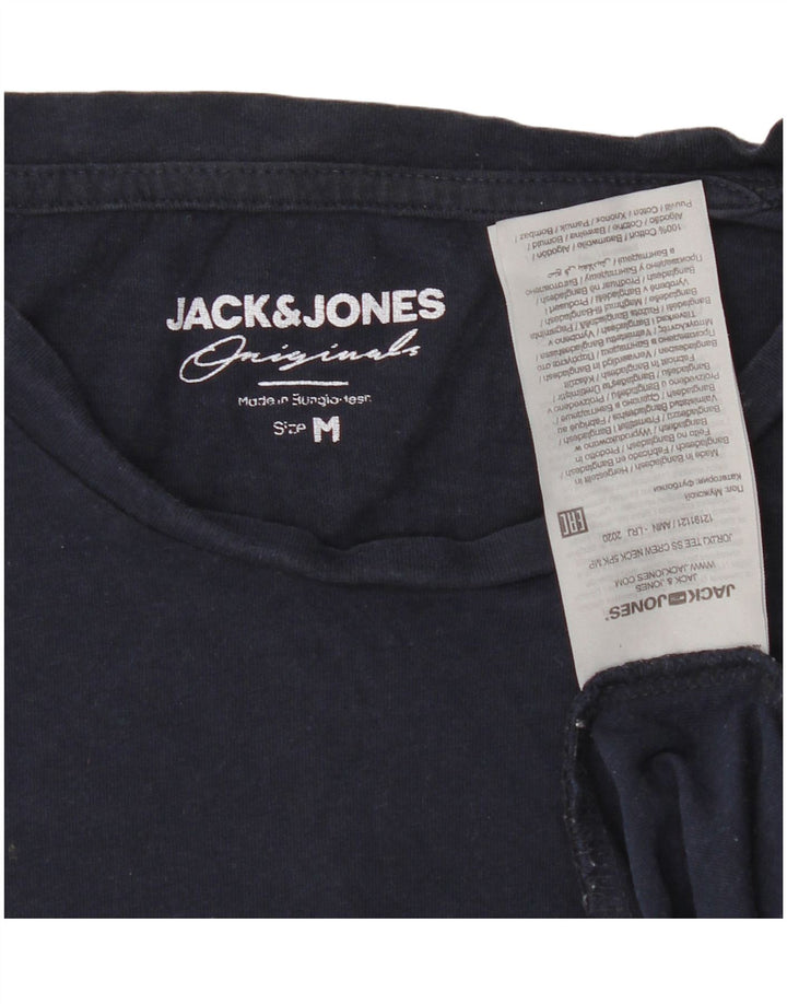 JACK & JONES T-shirt da uomo Top media in cotone blu navy