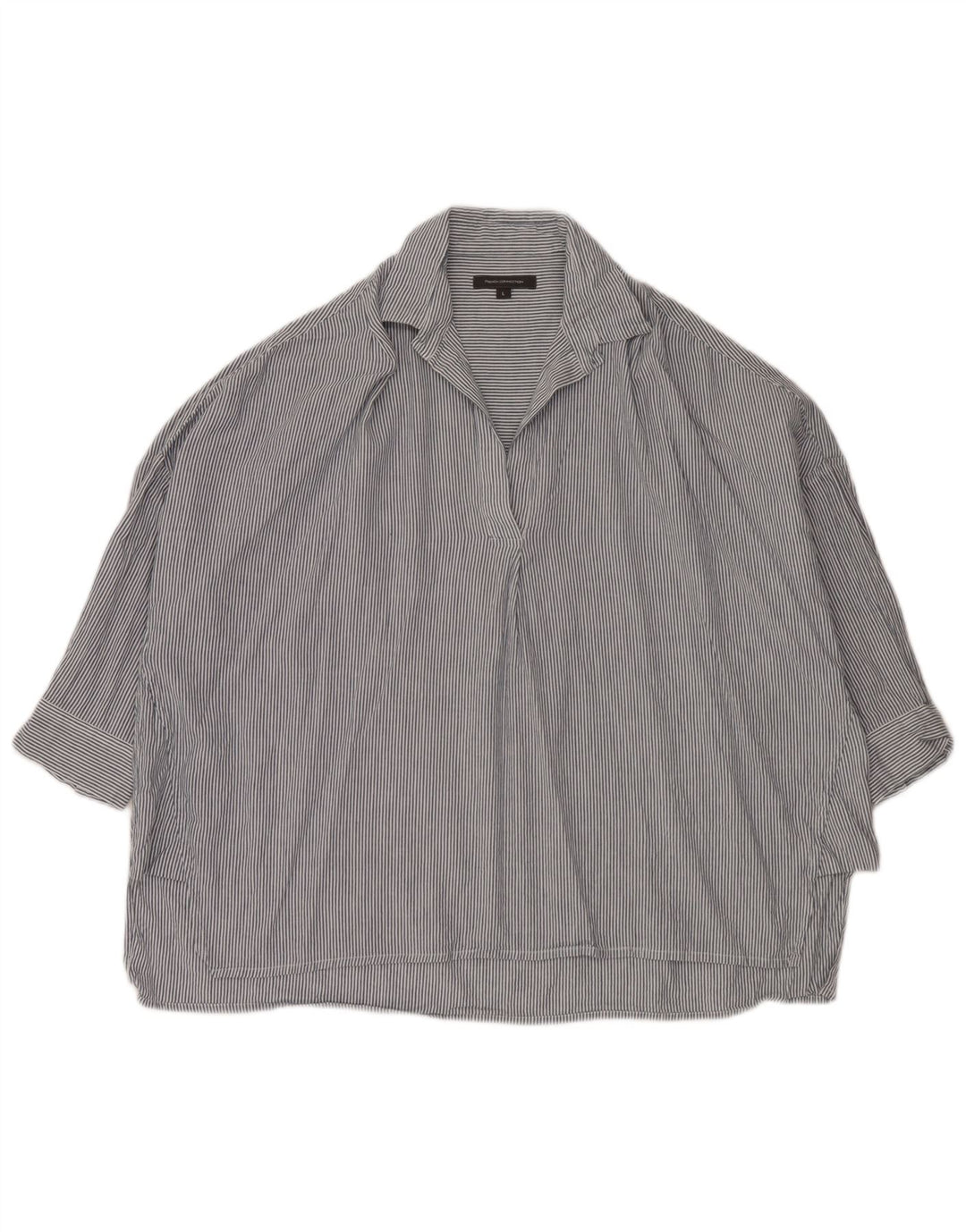 French Connection Camicetta da donna con maniche a 3/4 Top UK 16 Grandi strisce blu