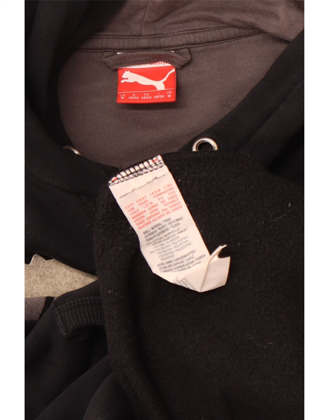 Felpa con cappuccio grafica da uomo PUMA media cotone nero sportivo