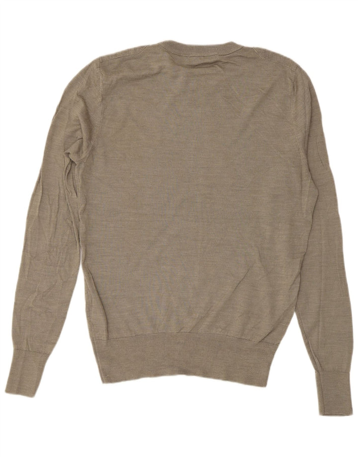 REPLAY Mens Crew Neck Jumper Sweater Large Grey Wool