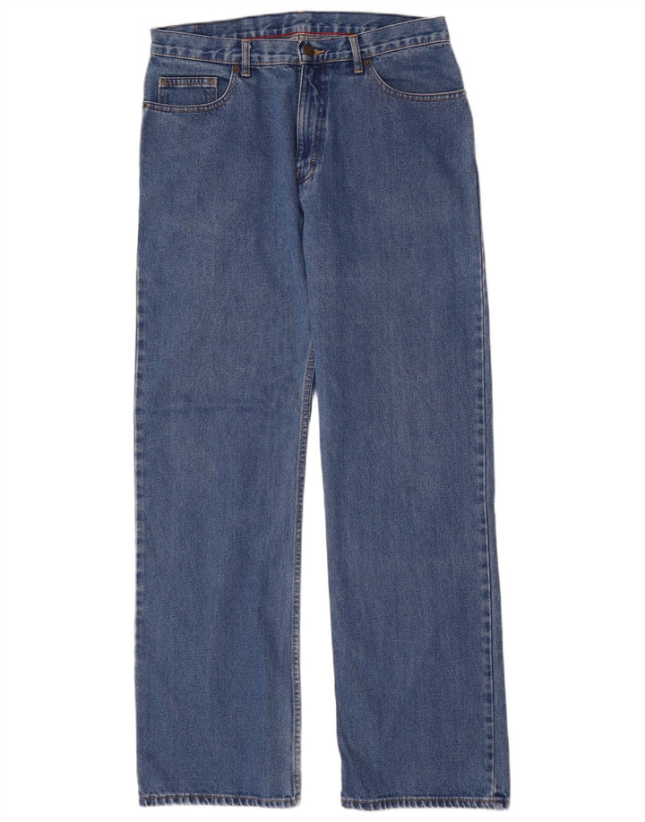 Jeans dritti da uomo Marks & Spencer blu Harbour W34 L33 cotone