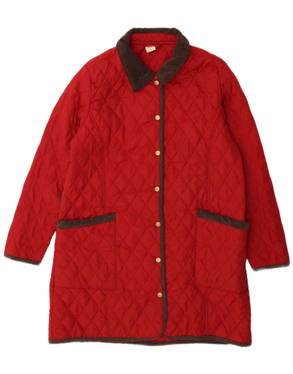 Soprabito trapuntato da donna Cotton Traders UK 18 XL poliestere rosso