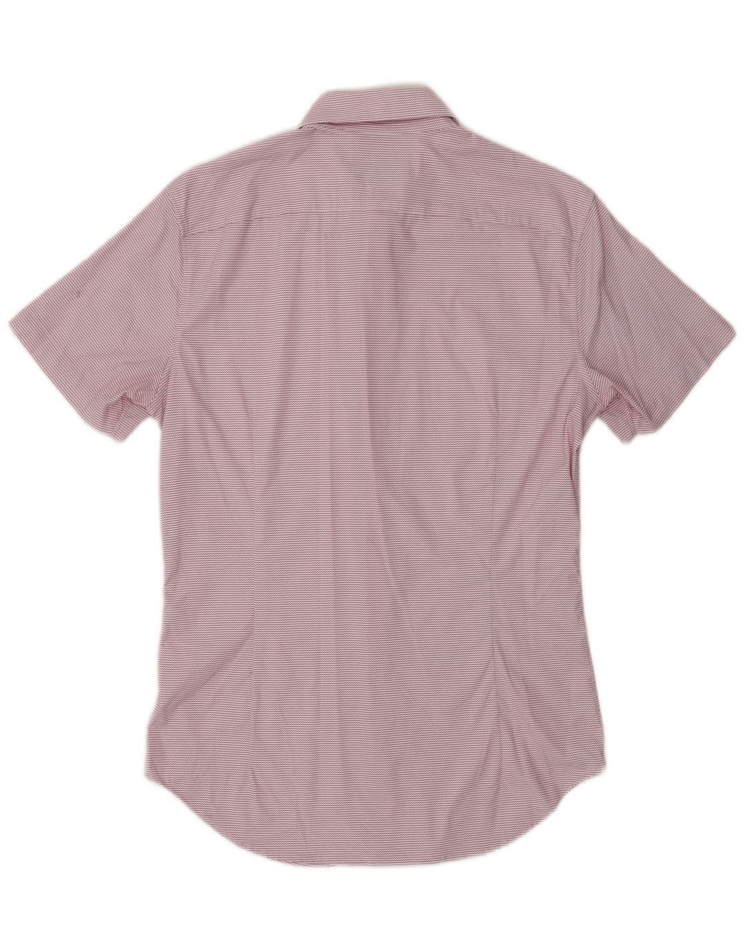 BONOBOS Camicia da uomo a maniche corte su misura piccola in nylon Chevron rosa