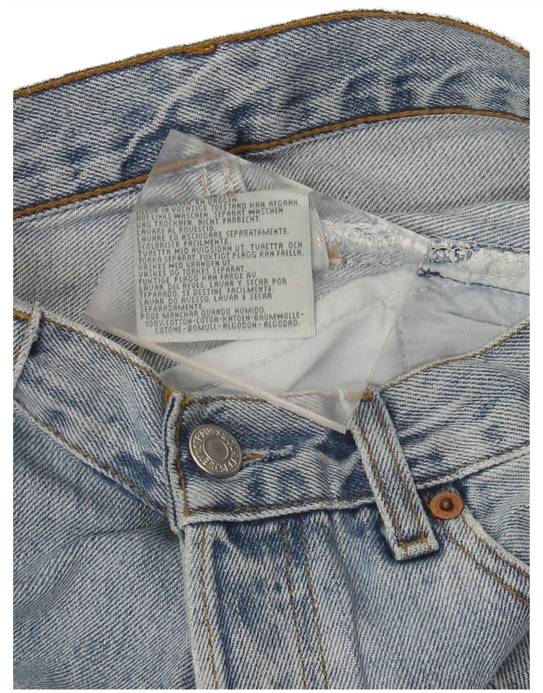 Pantaloncini di jeans Levi's 501 da uomo W29 in cotone blu medio
