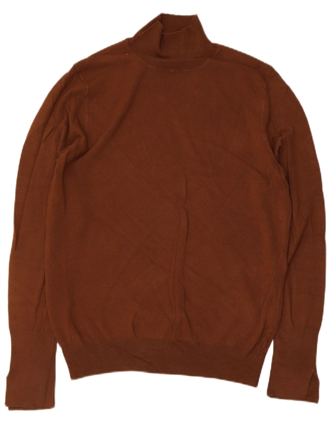 Maglione maglione collo alto da donna Zara UK 14 grande marrone