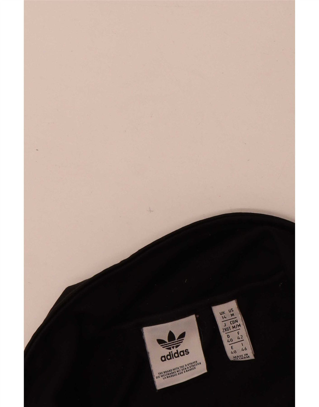 Giacca da tuta da donna Adidas UK 14 poliestere color block medio nero