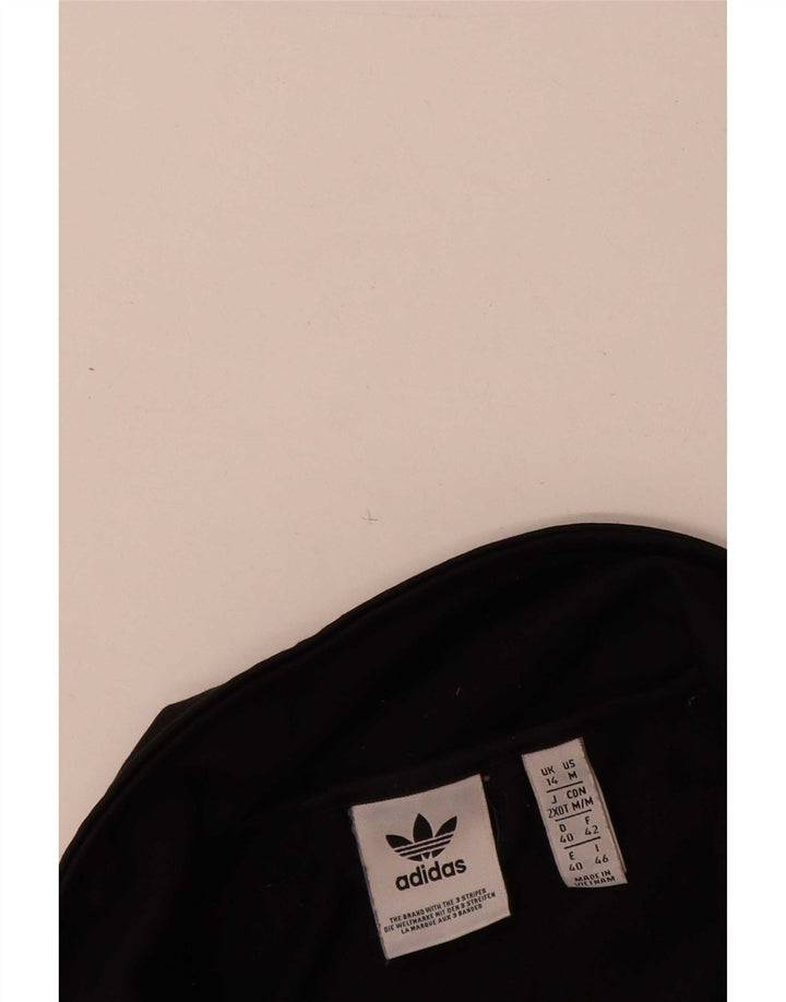 Giacca da tuta da donna Adidas UK 14 poliestere color block medio nero