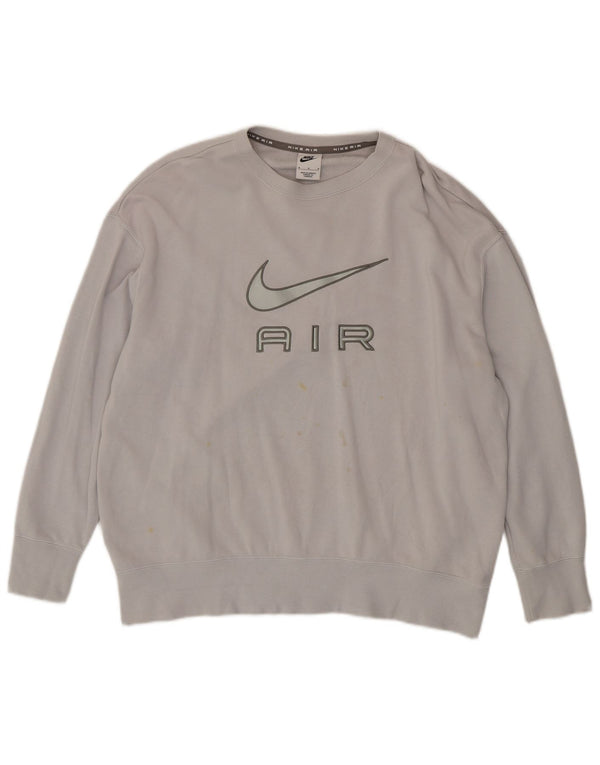 Felpa grafica da donna Nike Felpa UK 14 Cotone grigio medio