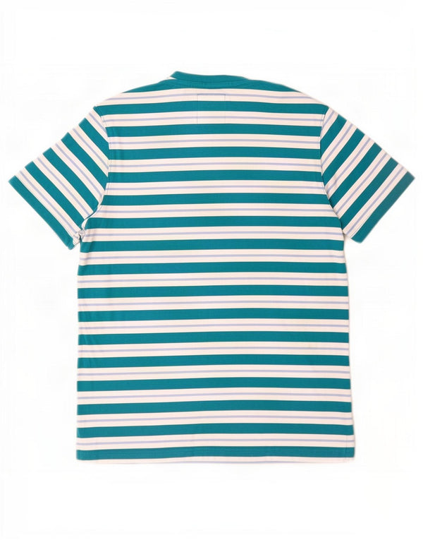 Crew Clothing T-shirt da uomo Top grande in cotone a righe verdi