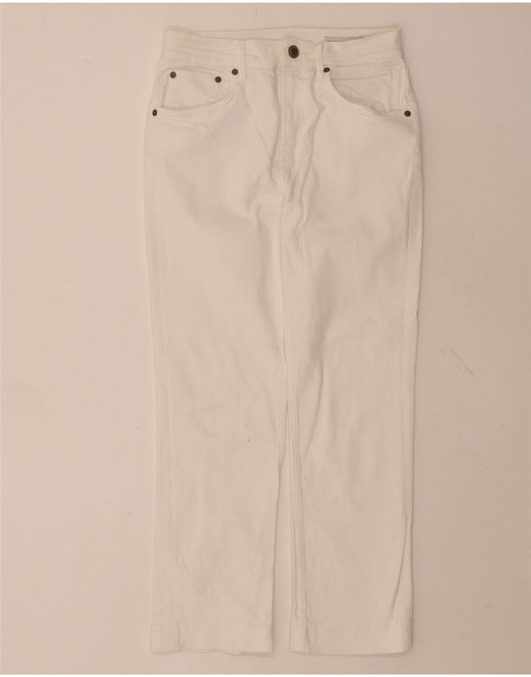 Jeans dritti da donna Zara EU 38 Small W28 L26 Cotone bianco