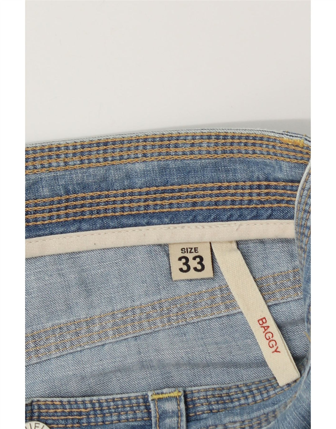 Pantaloncini di jeans larghi da uomo Rifle W33 cotone blu medio