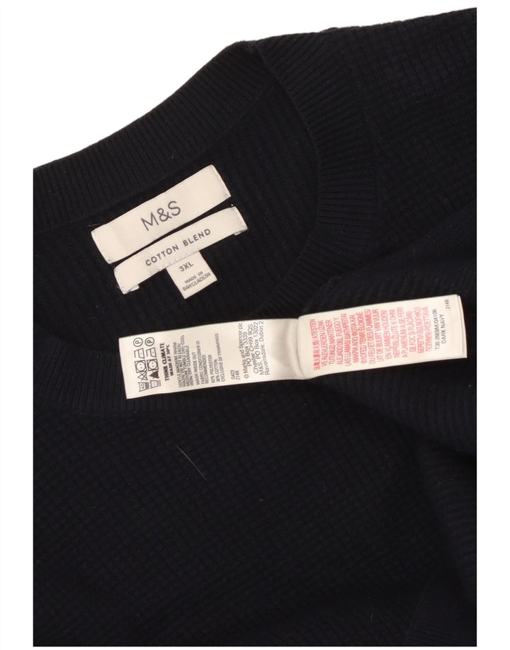 Maglione maglione girocollo da uomo Marks & Spencer 3XL poliestere blu navy