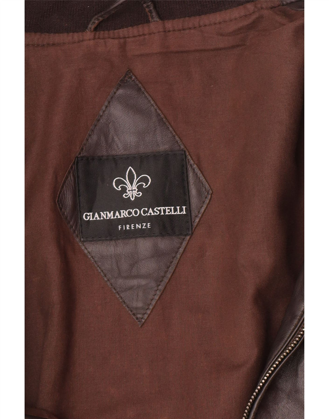 Giacca in pelle vintage da uomo UK 38 Marrone medio