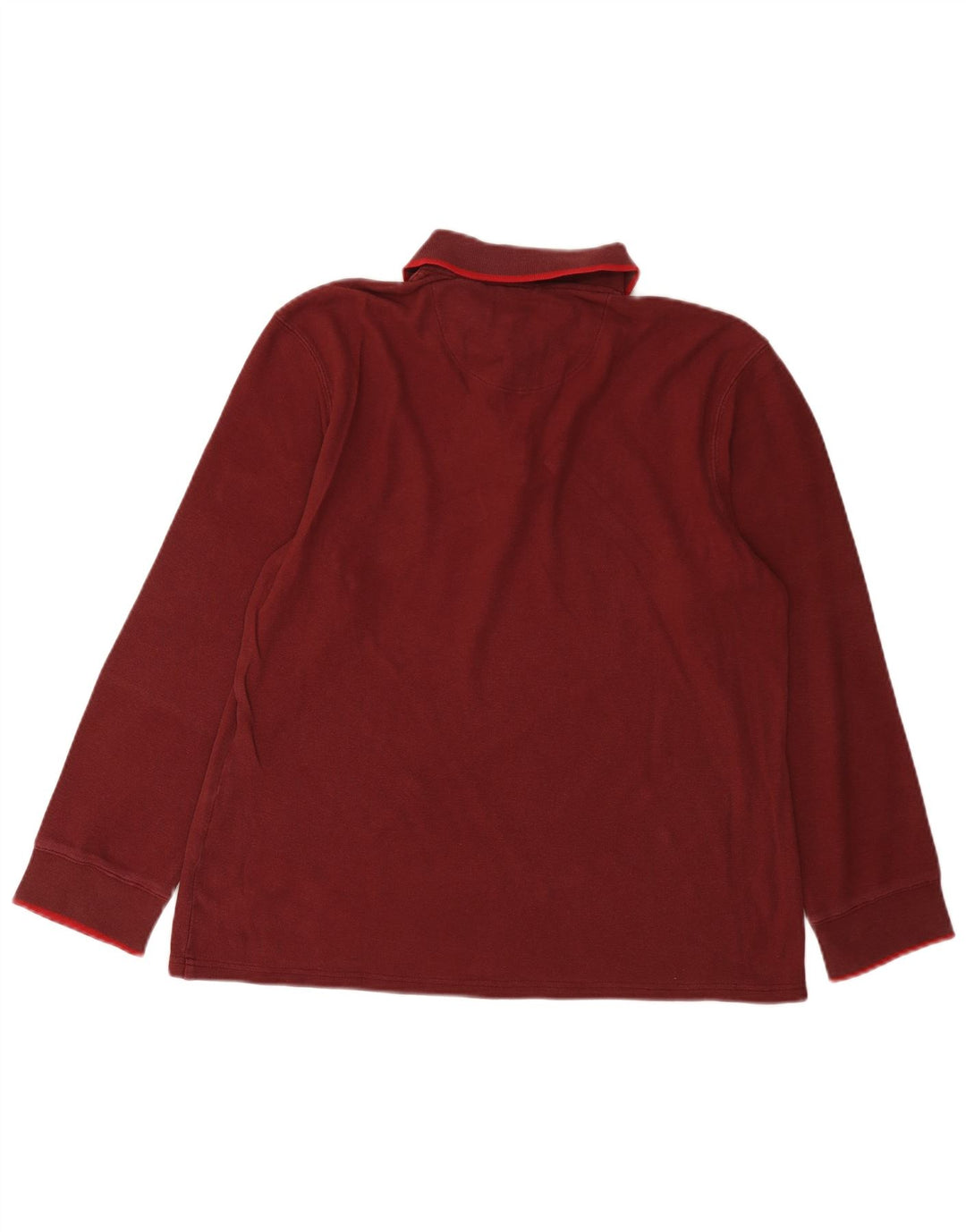 Polo da uomo a maniche lunghe Dockers in cotone bordeaux medio