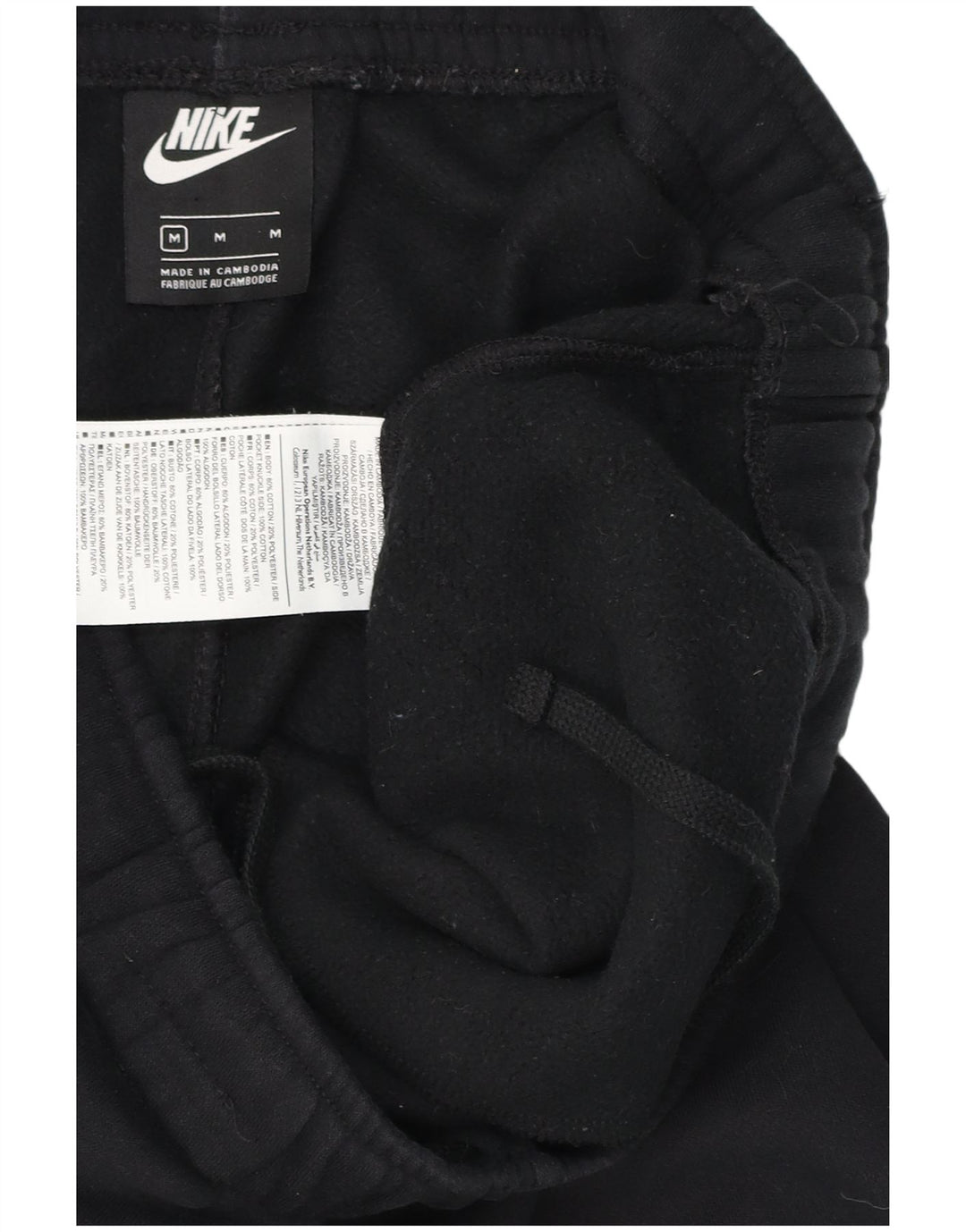 Pantaloni da tuta da uomo Nike Joggers Medium Black Colourblock in cotone