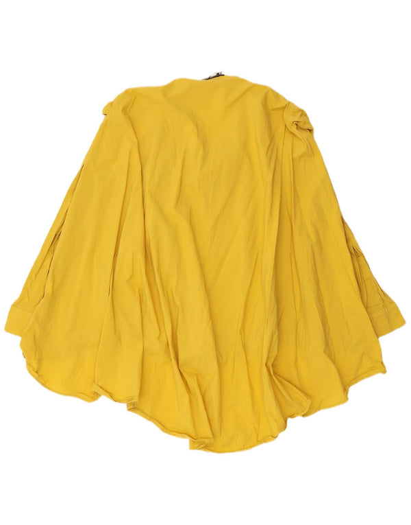 Abito asimmetrico oversize a maniche lunghe da donna Zara UK 10 piccolo giallo