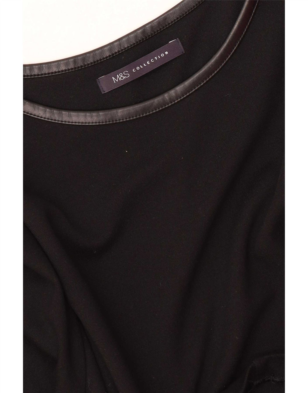 Abito a trapezio a maniche lunghe da donna Marks & Spencer UK 16 grande nero