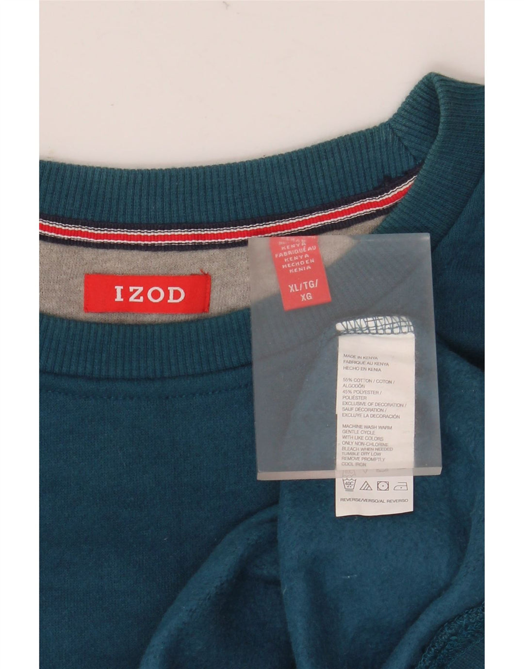 Felpa da uomo IZOD maglione XL verde cotone