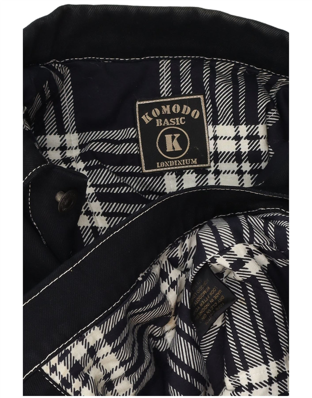 Giacca in denim da uomo Komodo UK 40 grande cotone blu navy